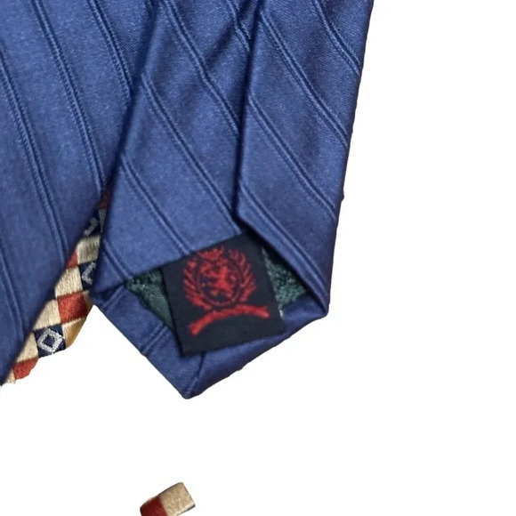 Tommy Hilfiger Men's Multicolor Geometric Print Neckwear Silk Tie - Picture 5 of 7
